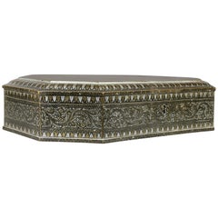 Antique Indian Steel Koftgari Box