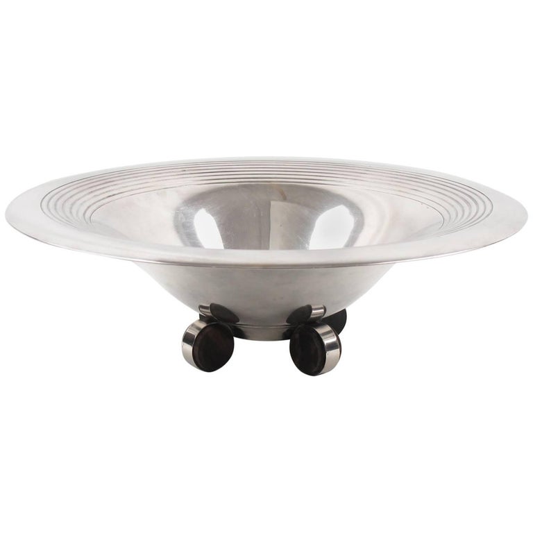 Los Castillo Abalone, Brass and Silver Plate Centerpiece/Serving Bowl