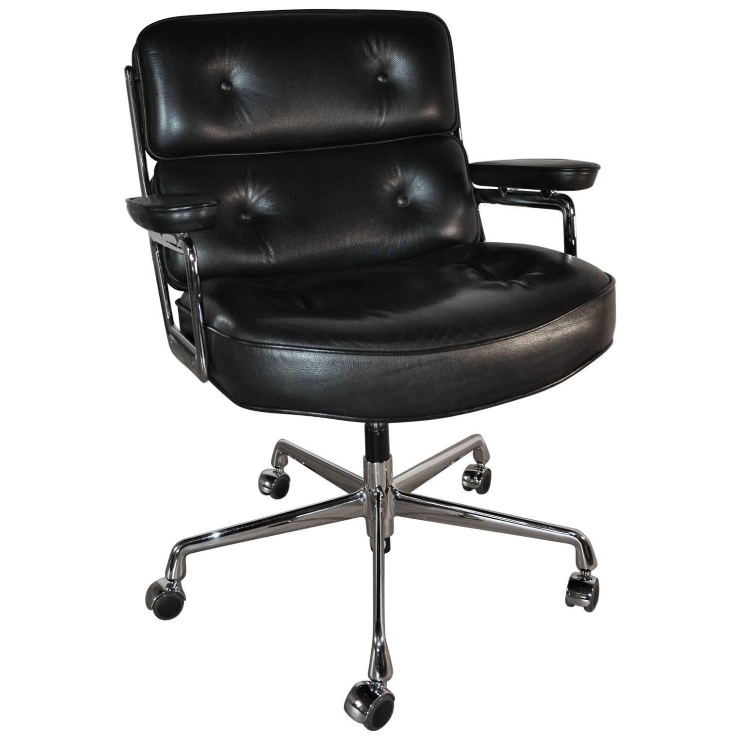 Eames Lobby Chair ES104 Black Leather