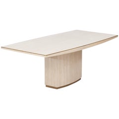 Willy Rizzo Travertine Dining Table