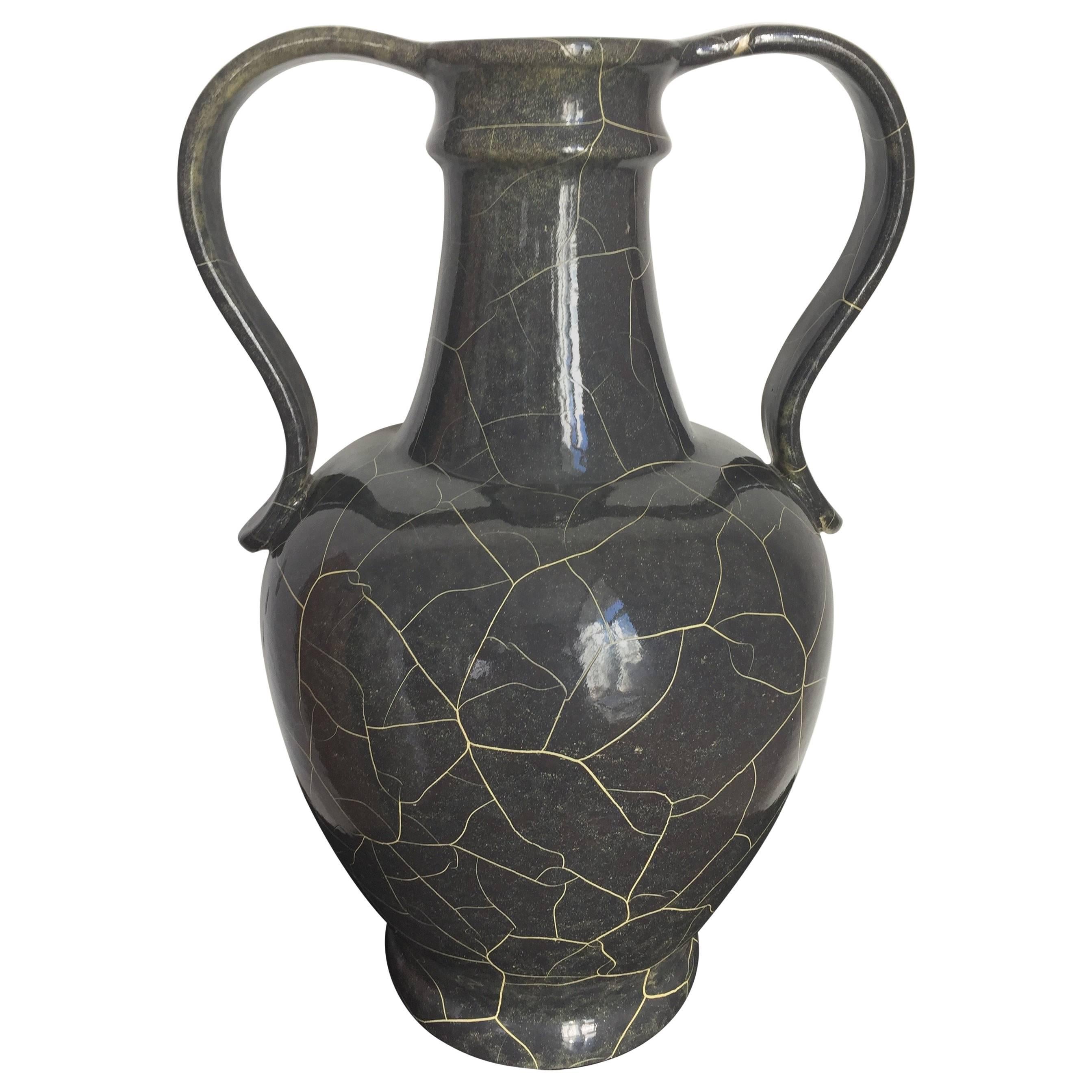 Ceramic Jar by Richard Uhlemeyer in Grey and Primrose, 1940