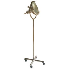 Industrial Studio Style Floor Lamp Side Light Chrome Tall Casters