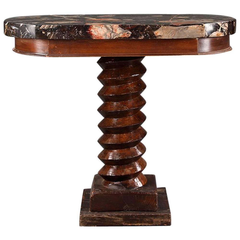 Mid-19th Century Table with Africano Marble Top For Sale