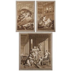 Early 19th Century Rare Panoramic Wallpaper the Story of Psyche