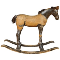 Antique Early Primitive Rocking Horse from Sweden, circa 1880