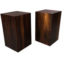 Solid Rosewood Midcentury Craftsman End Table Display Stands