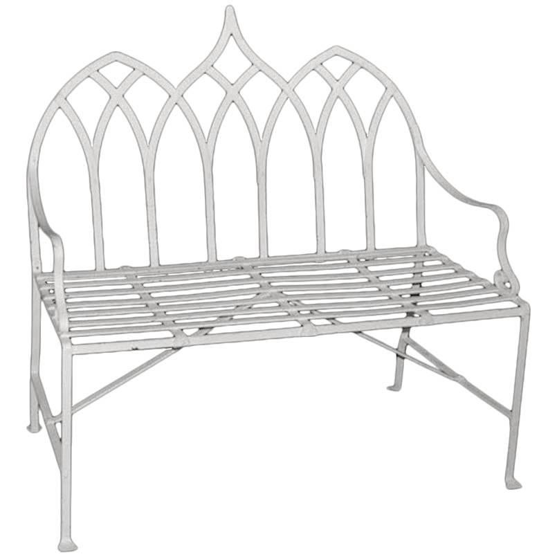 Gothic Style Iron Indoor/Outdoor Setee For Sale