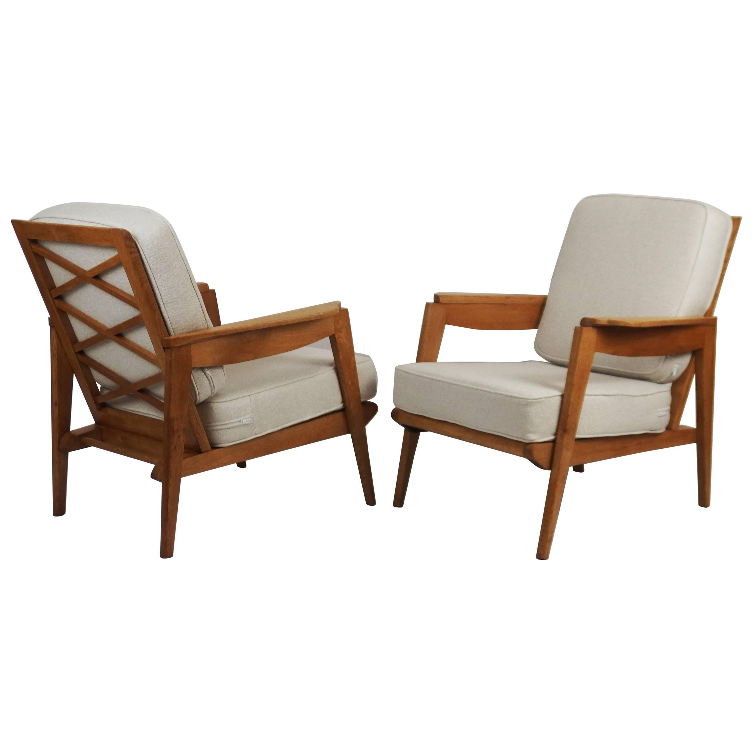 Two 1950s Armchairs by the Ateliers Saint Sabin For Sale