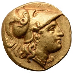 Antique Ancient Greek Gold Stater of King Alexander the Great, 323 BC