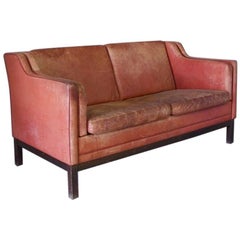 Midcentury Leather Sofa
