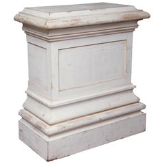 Pair of Antique White Pedestal Tables