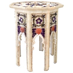 Moroccan Style Mother-of-Pearl and Seashell Encrusted Octagon Table