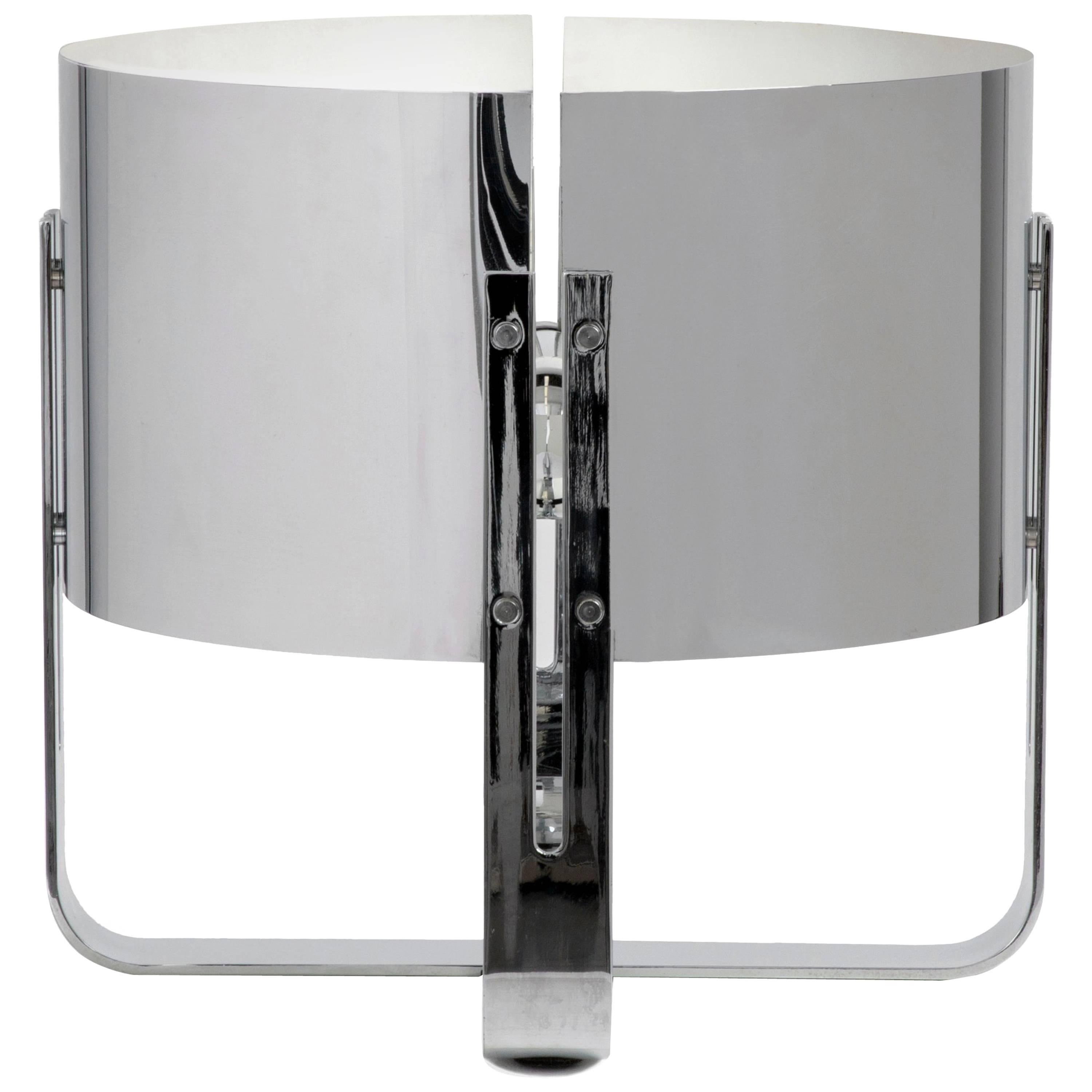 Jacques Quinet Modern Chrome Low Lamp