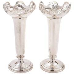 Pair of Silver Vases, Sheffield, 1911
