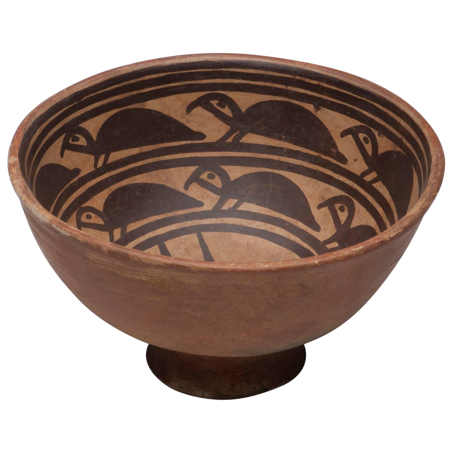 Pre-Columbian Narino Turtle Pottery Bowl