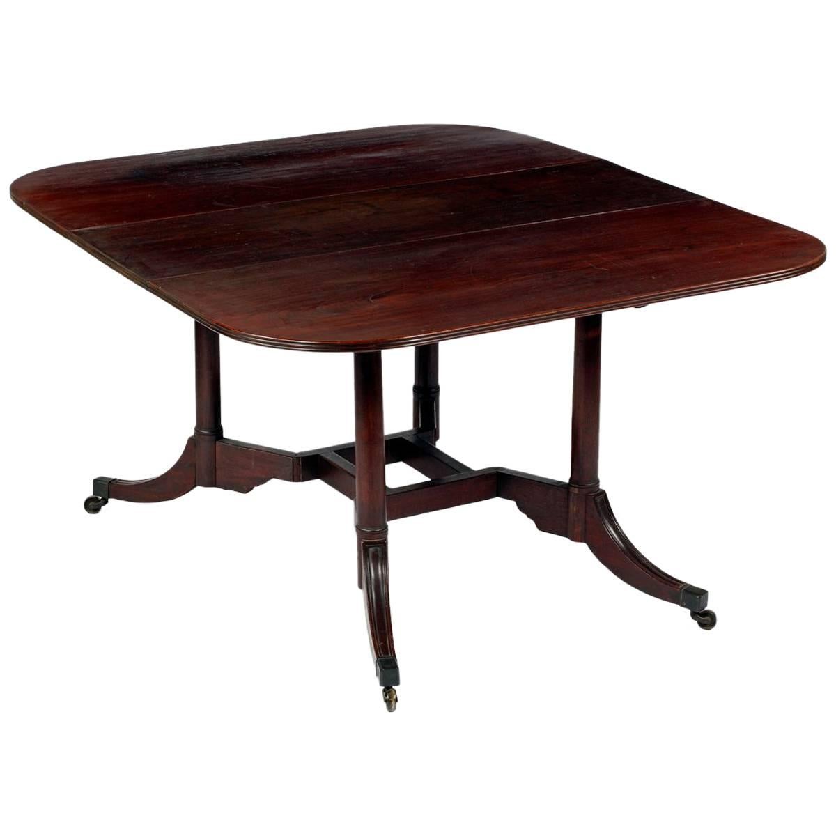 Rare Mahogany Cumberland Action Dining Table Possibly Duncan Phyfe Workshop For Sale