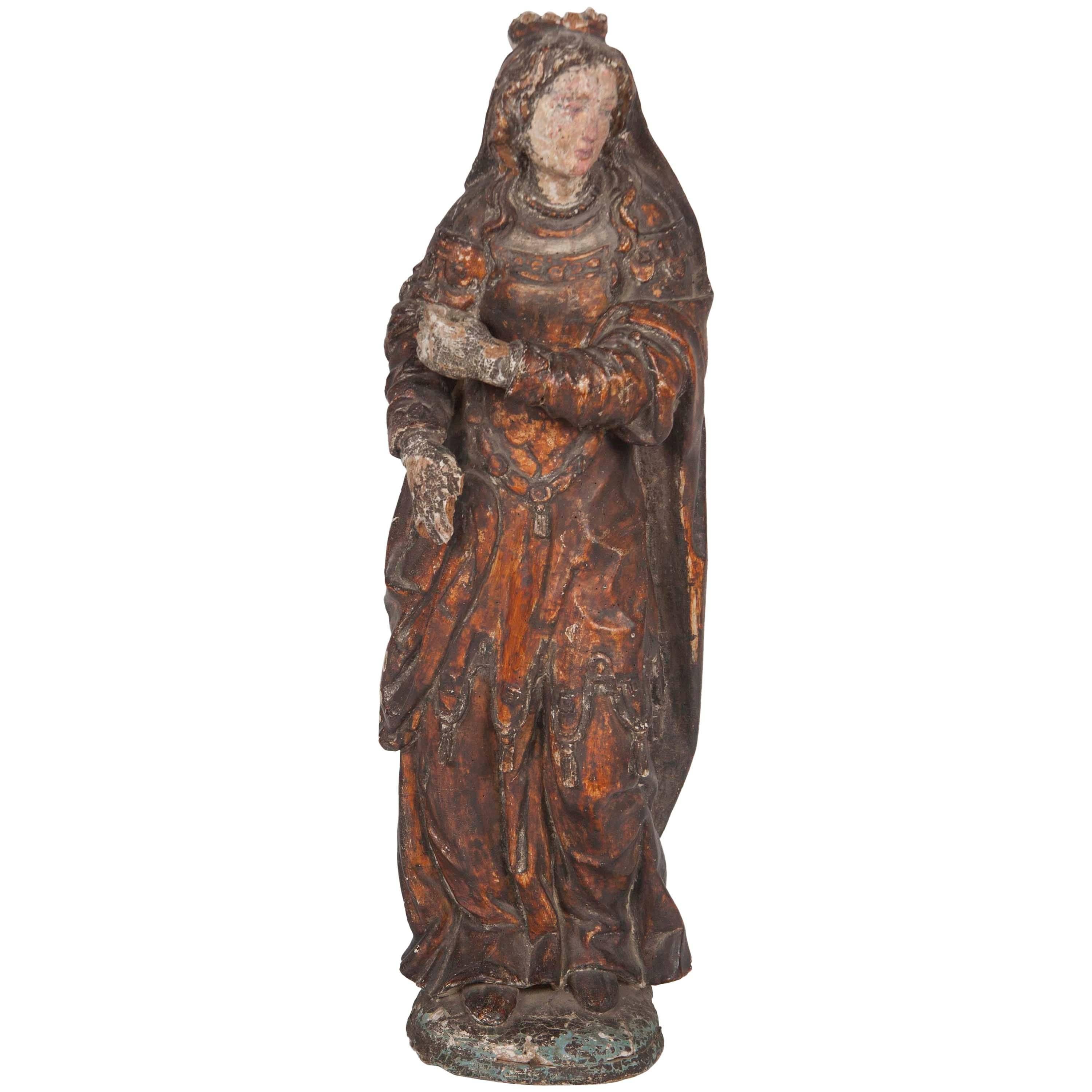 Italian Renaissance Carving of a Female Saint