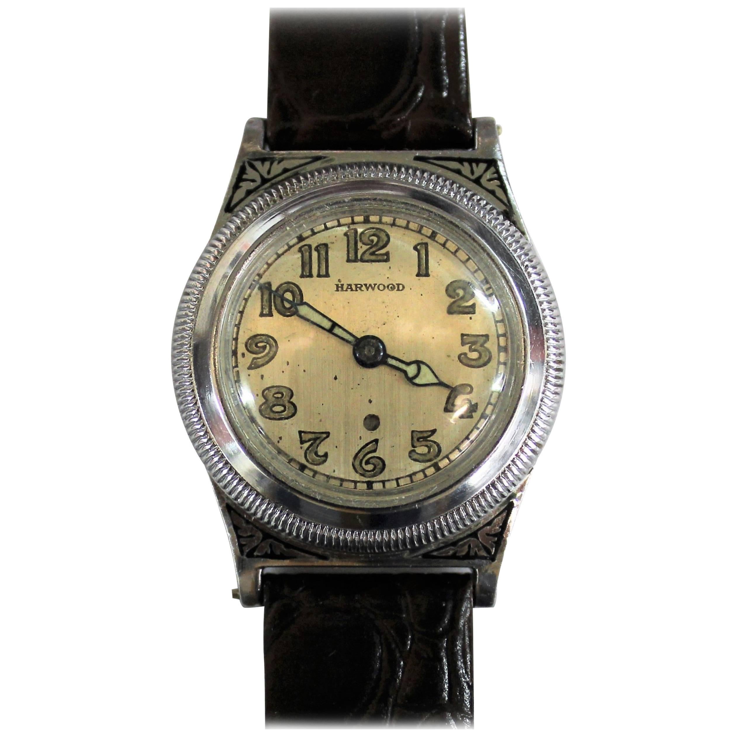 Art Deco Harwood Perpetual First Automatic Watch  