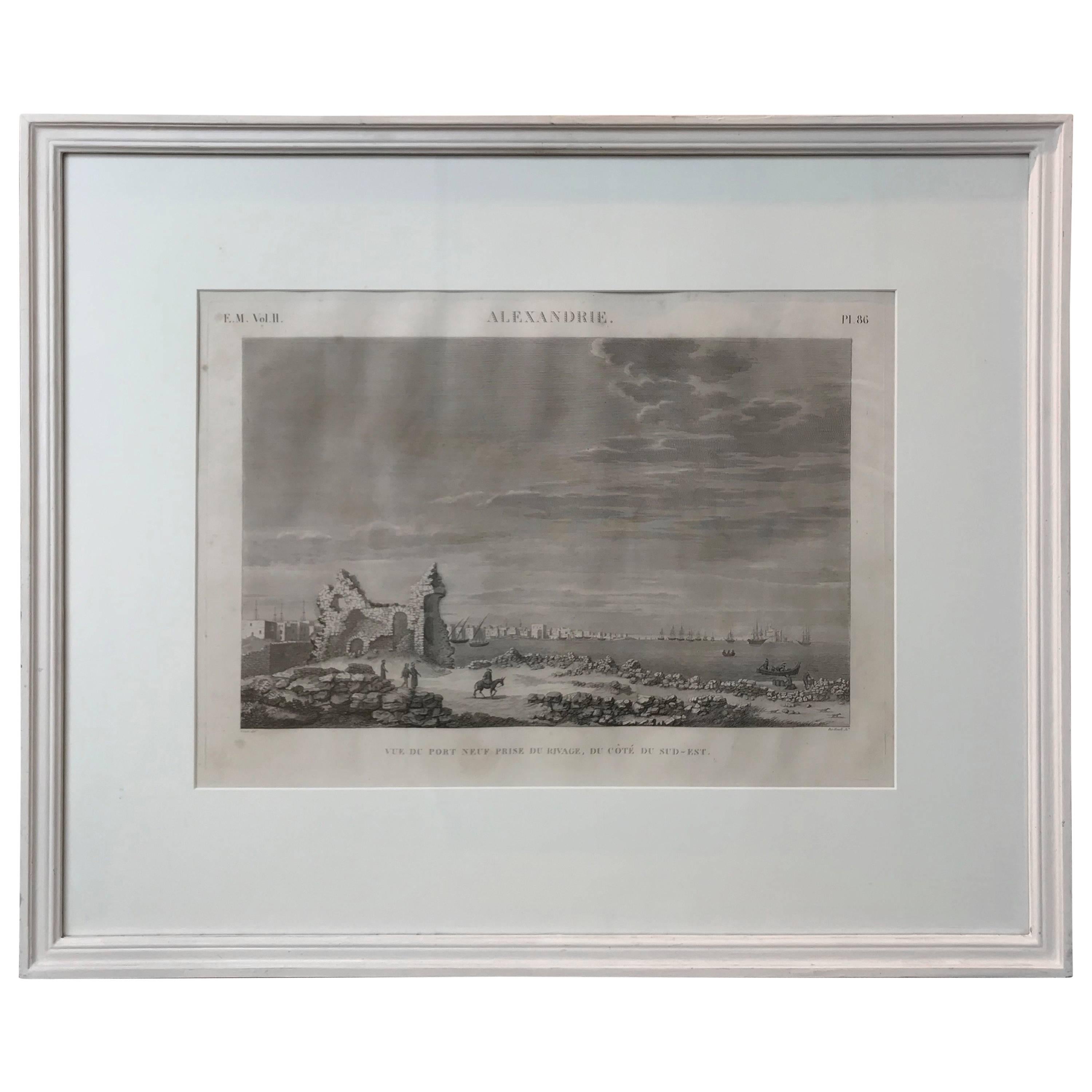 19th Century French Print of Alexandria For Sale