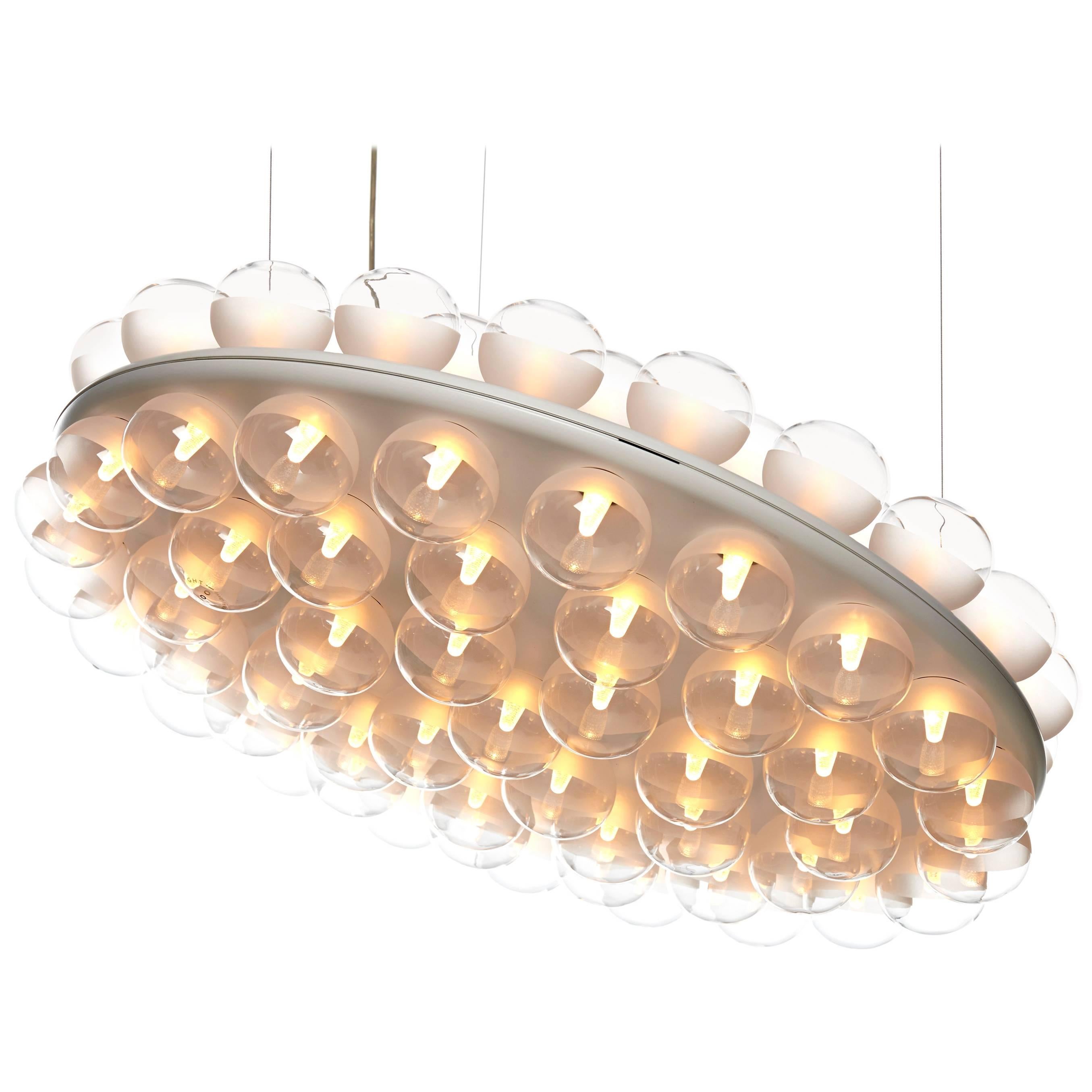 Moooi Prop Suspension Light in Round with Led Lights on One or Both Sides For Sale