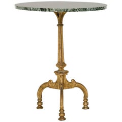 19th Century French Gilt Iron Guerdon With Marble Top