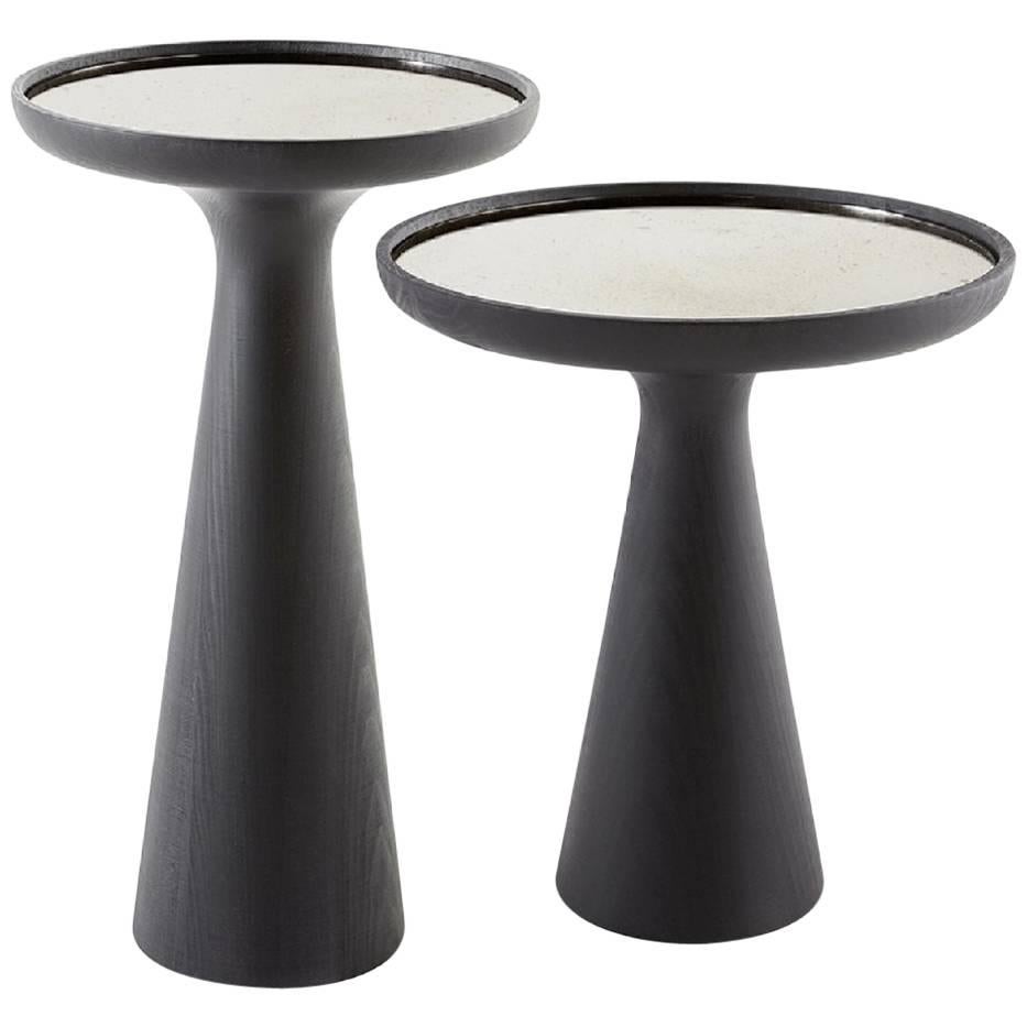 Fante Side Table in Solid Wood and Marble by Gallotti & Radice For Sale