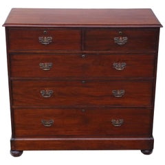 Antique Large Quality Victorian 19th Century Mahogany Chest of Drawers