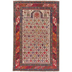 Antique Caucasian Shirvan Prayer Rug, circa 1850