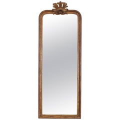 French Louis Philippe Giltwood and Shell Carved Mirror, Mid-19th Century