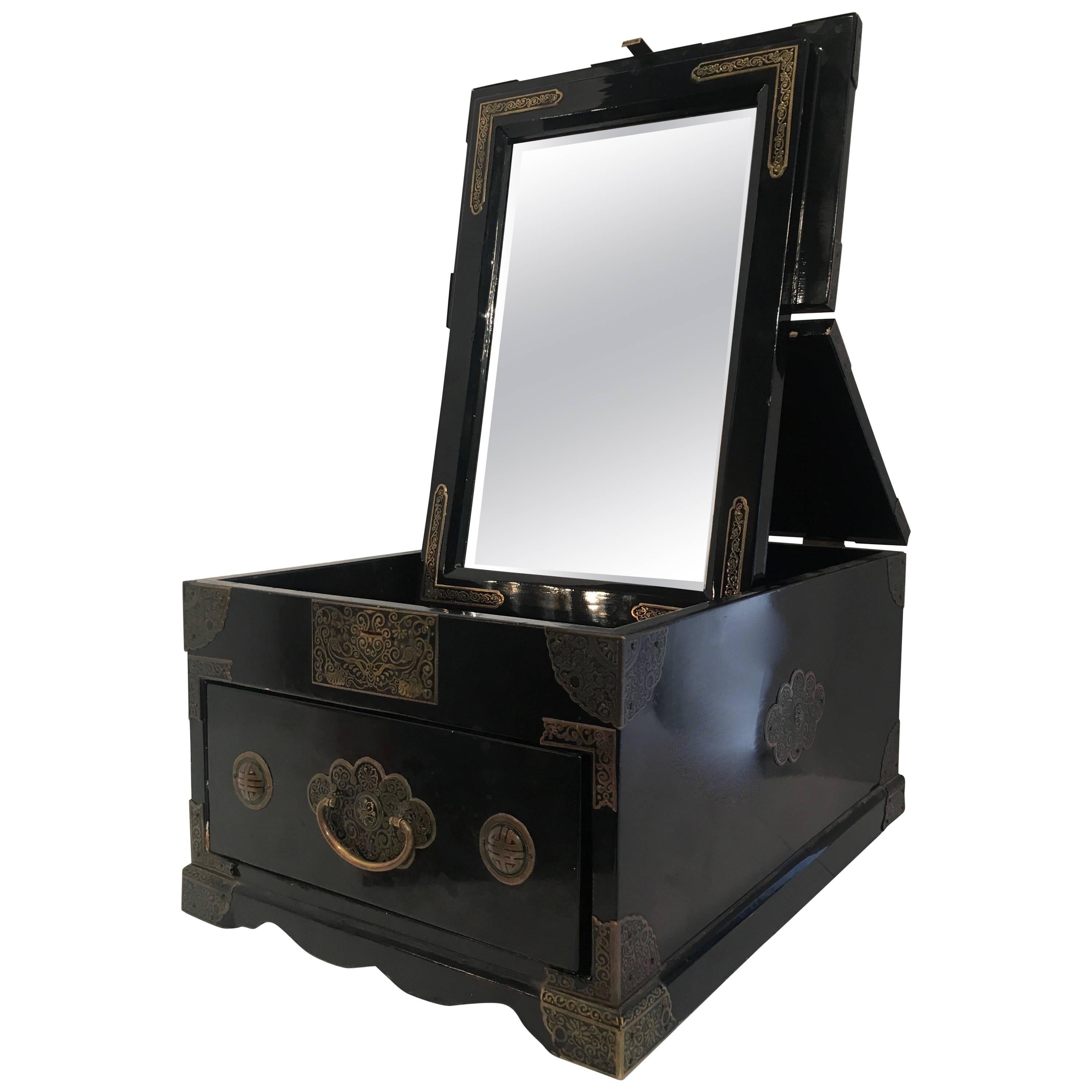 Chinese Cosmetic Chest Makeup Box with Mirror