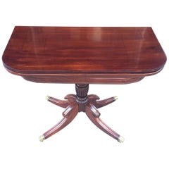 Table de poker Barbados Regency du 19ème siècle en bois de citronnier