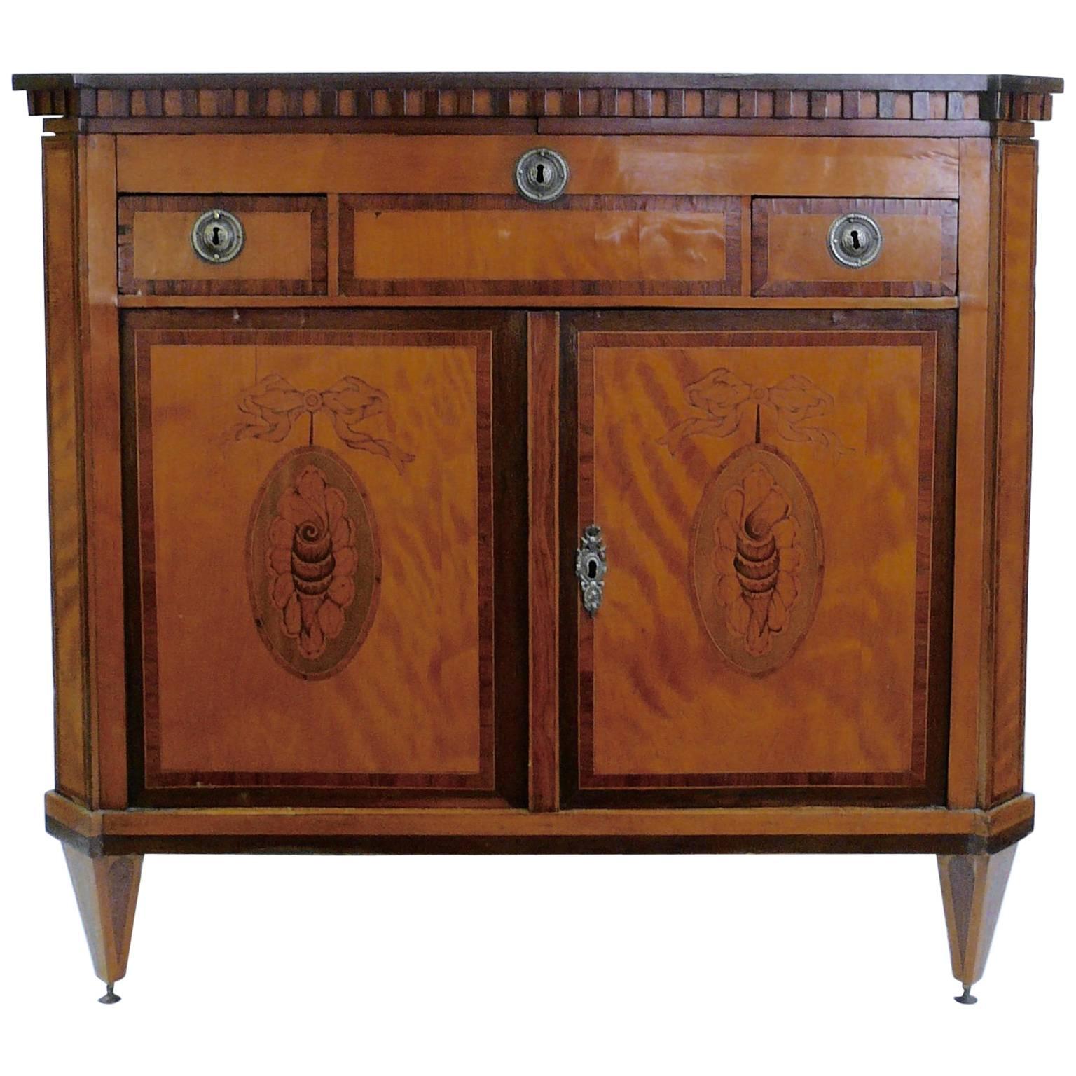 Fine Early 19th Century Dutch Inlay Commode or Klapbuffet For Sale