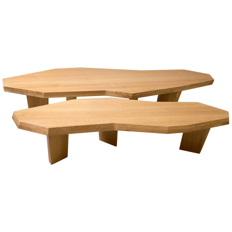 Jacques Jarrige Paula Double Coffee Table in Oak, New