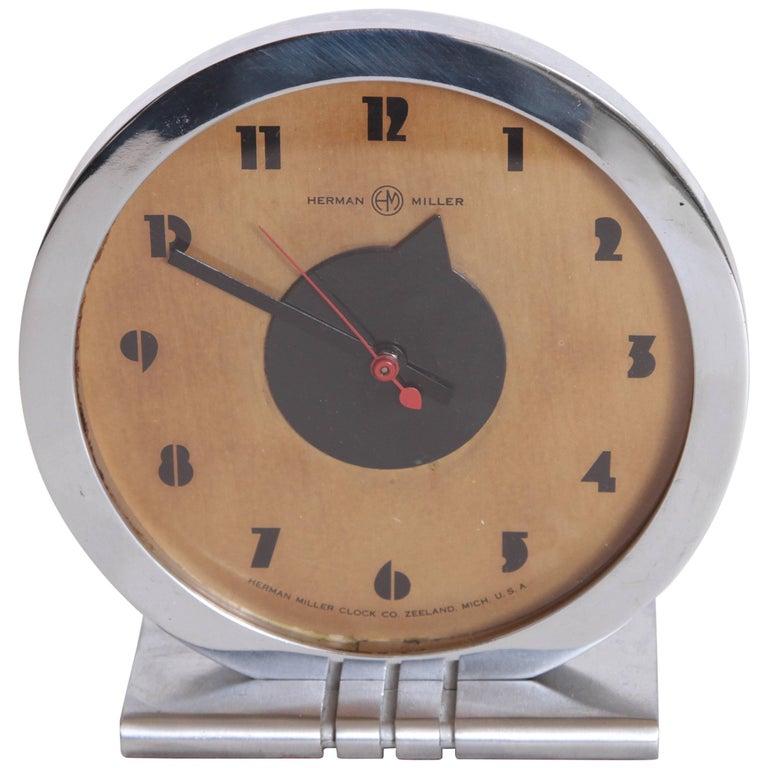 Rare Gilbert Rohde for Herman Miller Desk Clock at 1stdibs