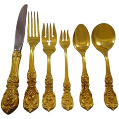 Francis I Gold by Reed and Barton Sterling Silver Flatware Service Set 64 Pcs