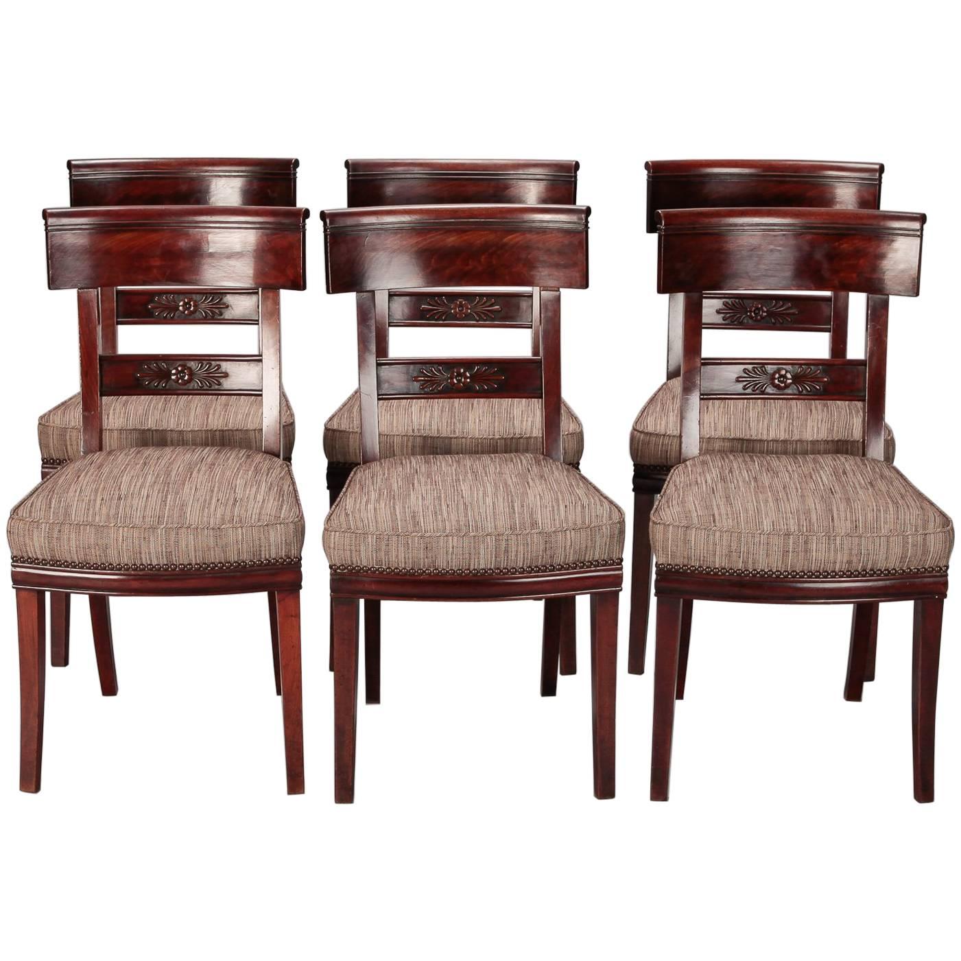 Set of Six French First Empire Dining Chairs