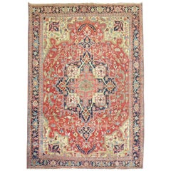 Antique Persian Heriz Serapi Carpet