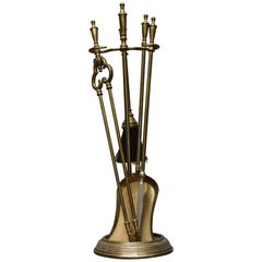 Late 19th Century Bradley & Hubbard Solid Brass Firetool Set