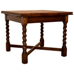 English Oak Drawleaf Table, circa 1900
