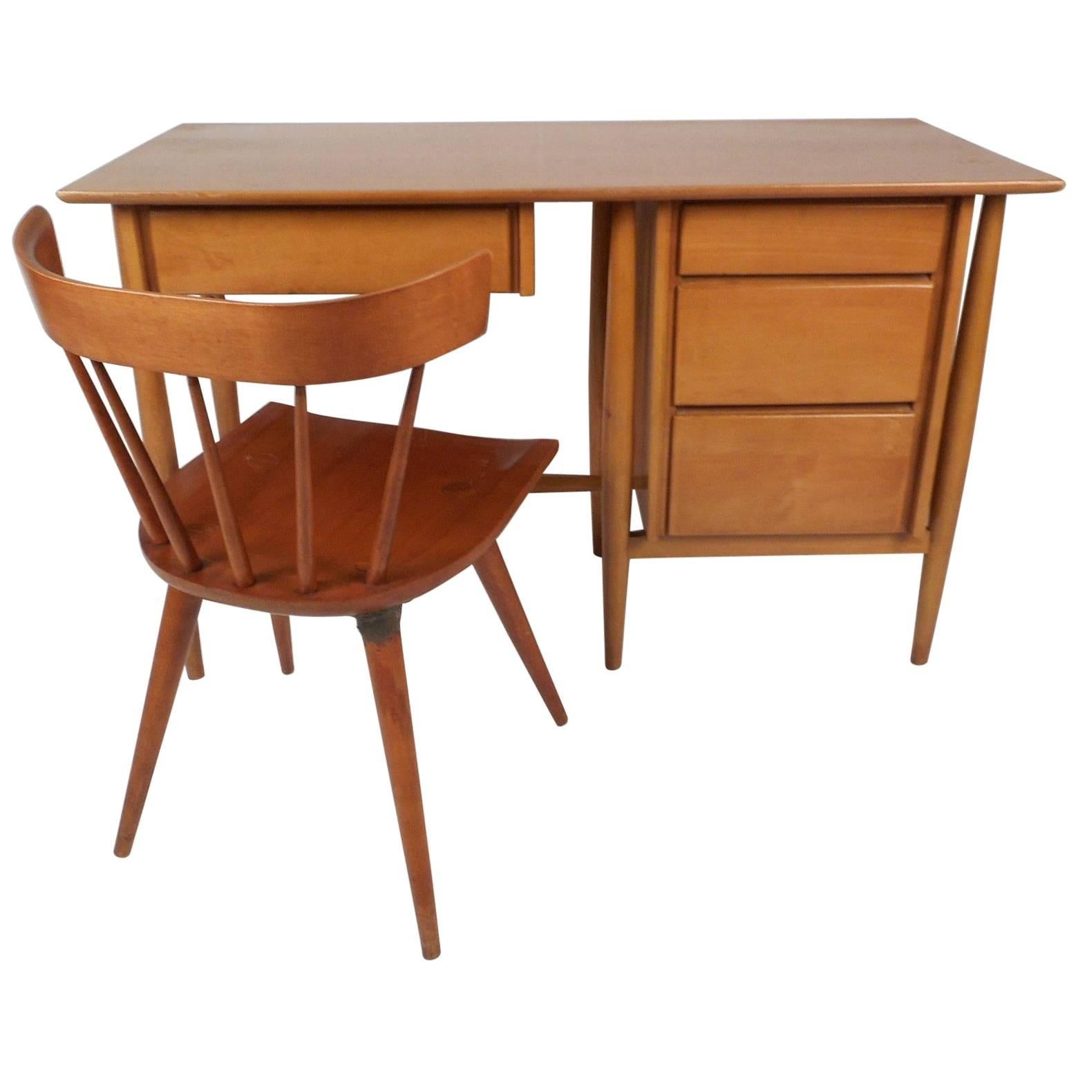 Mid-Century Modern Desk and Chair by Paul McCobb
