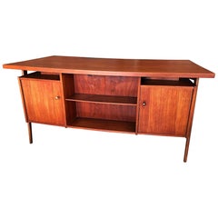 Gunnar Nielsen Tibergaard Scandinavian teak desk double face , 1960