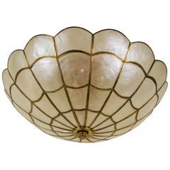 Capiz Shell  Mid Century Flushmount