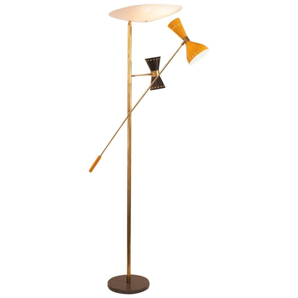 Mid-Century Modern Italian Floor Lamp in the Manner of Arteluce