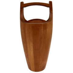 Extra Large Solid Teak Iconic Ice Bucket Designed by Quistgaard for Dansk