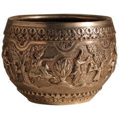 Early 20th Century Burmese Silver Bowl