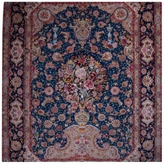 Salari Vase -Master Salari Hand-Knotted Genuine Persian Tabriz Rug or Carpet