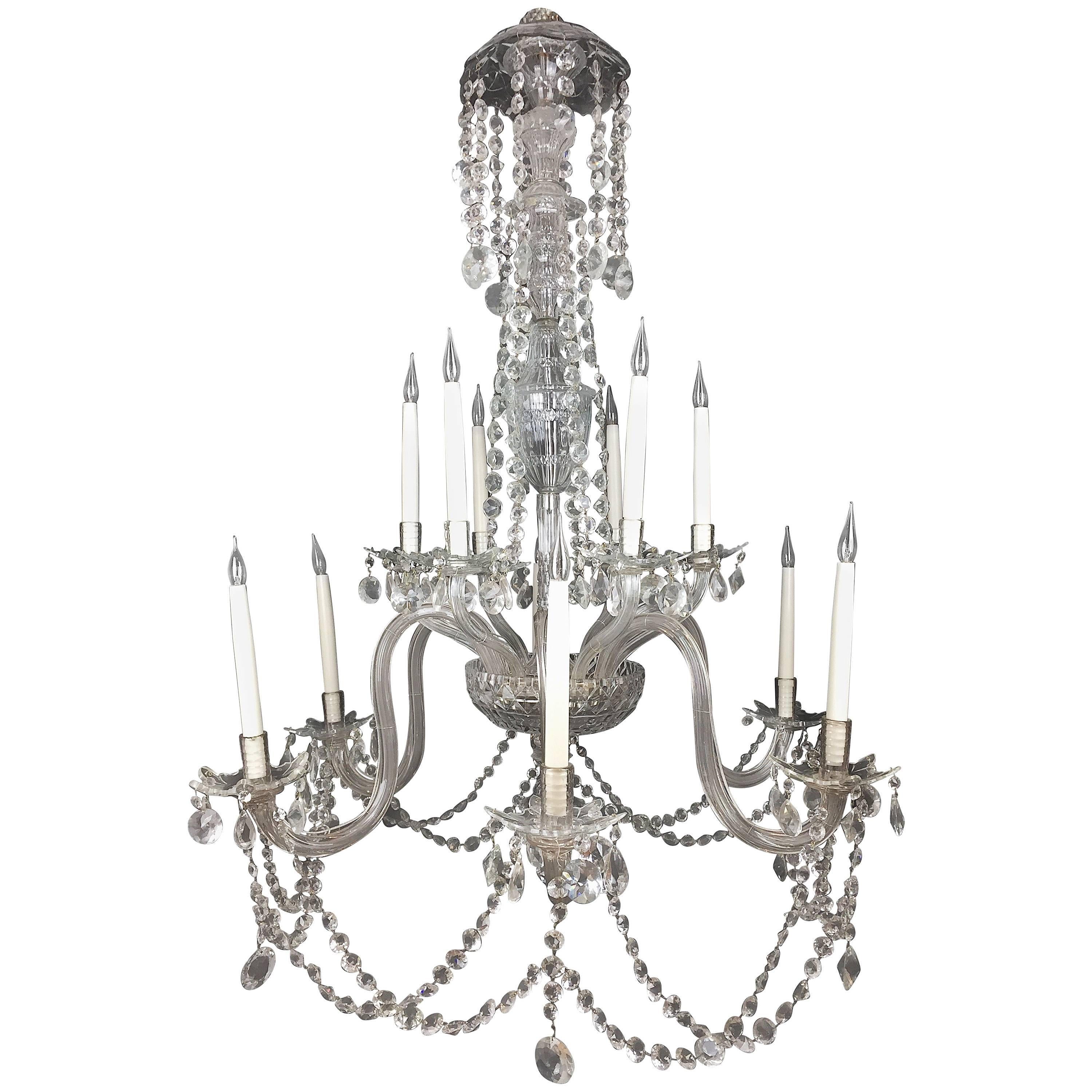 Early English 19th Century Six-Arm Chandelier For Sale