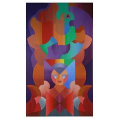 Abstract Colored Puzzle Painting 11