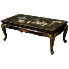 20th Century French Lacquered Chinoiserie Coffee Table