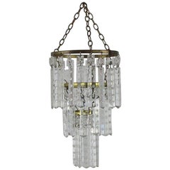 Antique Three-Tier Central Hanging Waterfall Chandelier